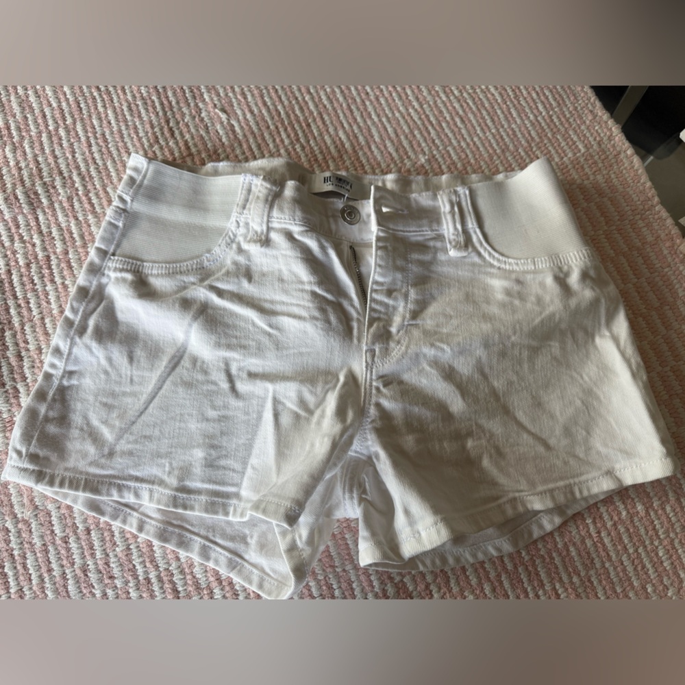 Hudson Maternity Jeans Women's White Jean Shorts